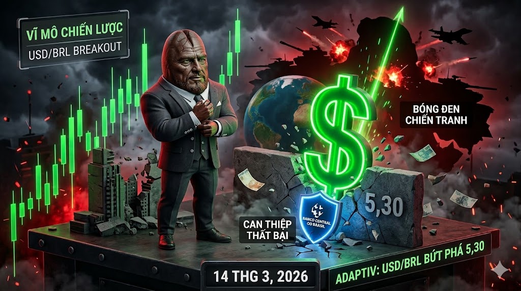 Tỷ giá USD/BRL bứt phá mốc 5,30: Bóng đen chiến tranh Trung Đông đè bẹp nỗ lực can thiệp của Ngân hàng Trung ương Brazil